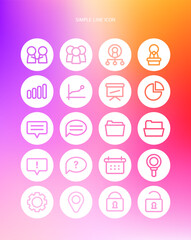 Simple line icon easy to use 
