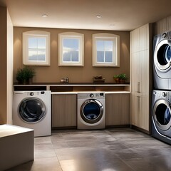 6. A spacious laundry room with a washer and dryer, and a sink for washing clothes.3, Generative AI