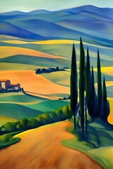 Mediterranean landscape painting