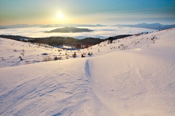 日の出の美幌峠（美幌町）