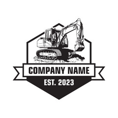 excavators logo , bulldozer logo vector