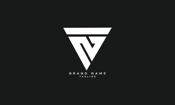 TNV, TVN, NTV, Abstract initial monogram letter alphabet logo design