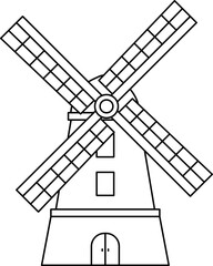 illustration of windmill