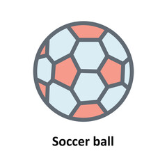 Obraz premium Soccer ball Vector Fill Outline Icons. Simple stock illustration stock