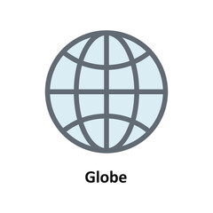 Globe Vector Fill Outline Icons. Simple stock illustration stock