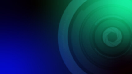 Detailed illustration of the camera lens on gradient background