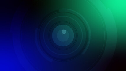 Detailed illustration of the camera lens on gradient background