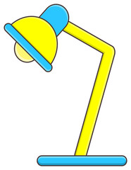 isolated desk lamp sticker png