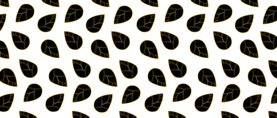 Floral patterns with leaves. Elegant gradient gold flowers and leaf pattern on white background. Luxury background with abstract golden leaves. Vector EPS 10