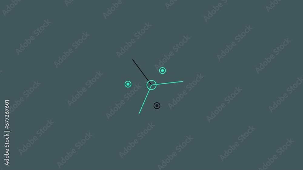 Poster animated hud infographic element composed of lines and circles.
