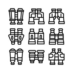 binoculars icon or logo isolated sign symbol vector illustration - high-quality black style vector icons
