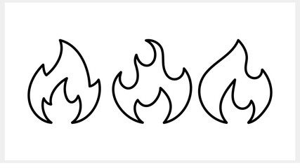 Fire icon isolated. Engraving clipart Sketch vector stock illustration. EPS 10