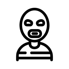 criminal icon or logo isolated sign symbol vector illustration - high-quality black style vector icons
