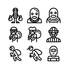 criminal icon or logo isolated sign symbol vector illustration - high-quality black style vector icons
