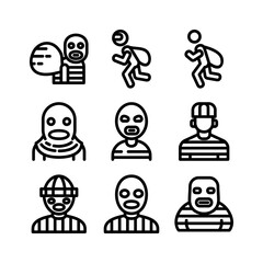 criminal icon or logo isolated sign symbol vector illustration - high-quality black style vector icons
