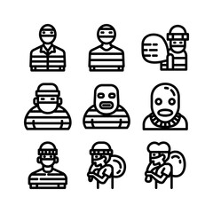 criminal icon or logo isolated sign symbol vector illustration - high-quality black style vector icons
