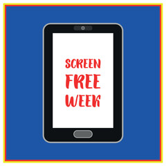 Screen Free Week . Design suitable for greeting card poster and banner