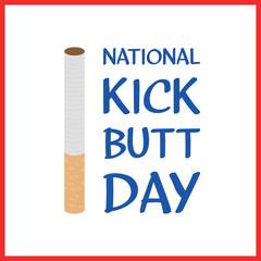  Kick Butt Day . Design suitable for greeting card poster and banner