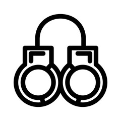 handcuffs icon or logo isolated sign symbol vector illustration - high quality black style vector icons
