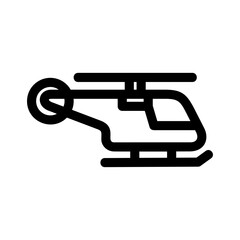 helicopter icon or logo isolated sign symbol vector illustration - high-quality black style vector icons
