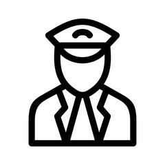 Obraz premium pilot icon or logo isolated sign symbol vector illustration - high quality black style vector icons 