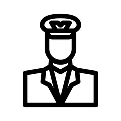 pilot icon or logo isolated sign symbol vector illustration - high quality black style vector icons
