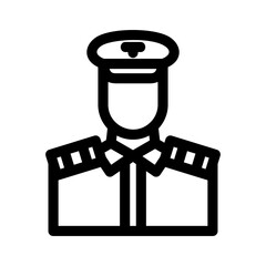 pilot icon or logo isolated sign symbol vector illustration - high quality black style vector icons
