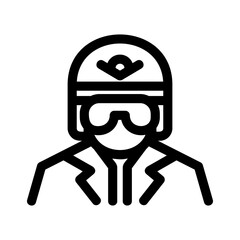 pilot icon or logo isolated sign symbol vector illustration - high quality black style vector icons
