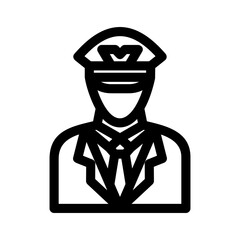 pilot icon or logo isolated sign symbol vector illustration - high quality black style vector icons
