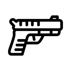 pistol icon or logo isolated sign symbol vector illustration - high quality black style vector icons

