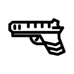 pistol icon or logo isolated sign symbol vector illustration - high quality black style vector icons
