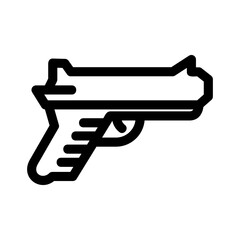 pistol icon or logo isolated sign symbol vector illustration - high quality black style vector icons
