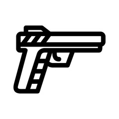 pistol icon or logo isolated sign symbol vector illustration - high quality black style vector icons
