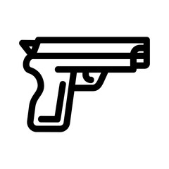 pistol icon or logo isolated sign symbol vector illustration - high quality black style vector icons
