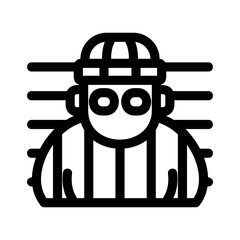prisoner icon or logo isolated sign symbol vector illustration - high quality black style vector icons
