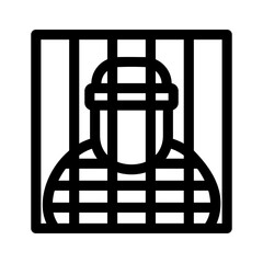prisoner icon or logo isolated sign symbol vector illustration - high quality black style vector icons
