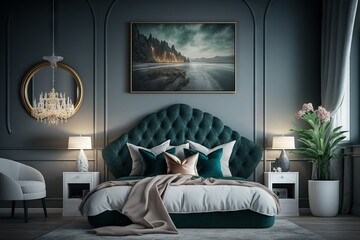 Modern master bedroom in luxury style