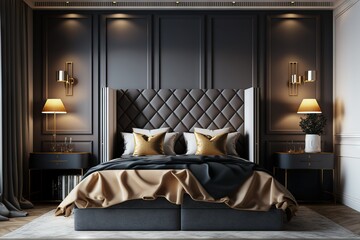 Modern master bedroom in luxury style