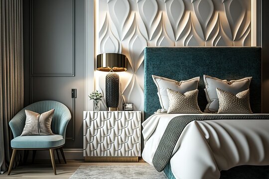 Modern master bedroom in luxury style