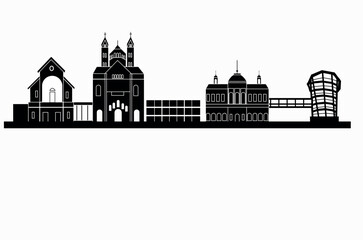 Obraz premium bad wildbad germany city skyline vector
