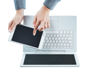 Woman using a digital tablet