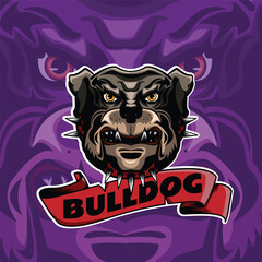 dog head vector design logo esport