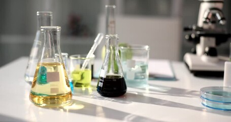 Study of yellow and black oil products in laboratory
