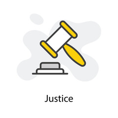 Justice icon design stock illustration