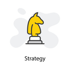 Strategy icon design stock illustration
