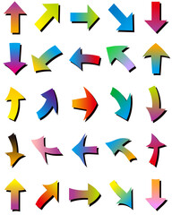 Fototapeta premium やじるしのアイコンのセット2