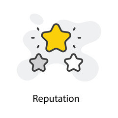 Reputation icon design stock illustration