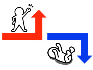 person with arrow
景気に左右される人