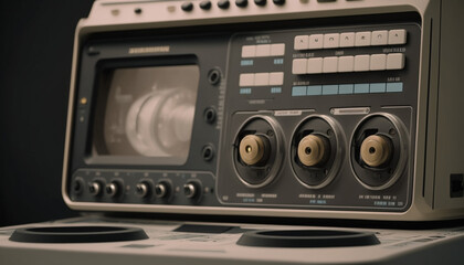 A close-up of a medical ultrasound machine, Generative AI