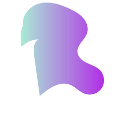 Futuristic Abstract Shapes Gradient Decor 